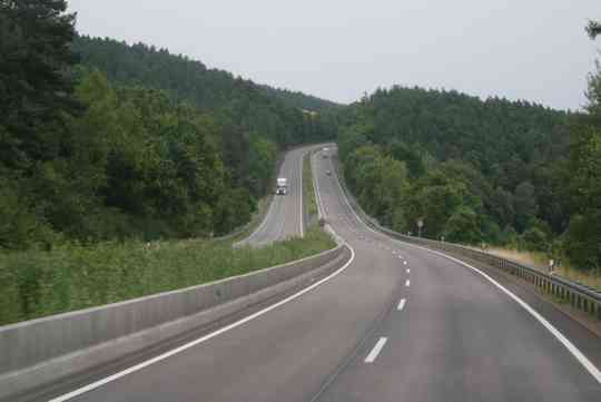 Autobahn A4 Richtung Erfurt